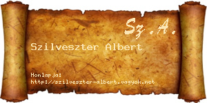 Szilveszter Albert névjegykártya